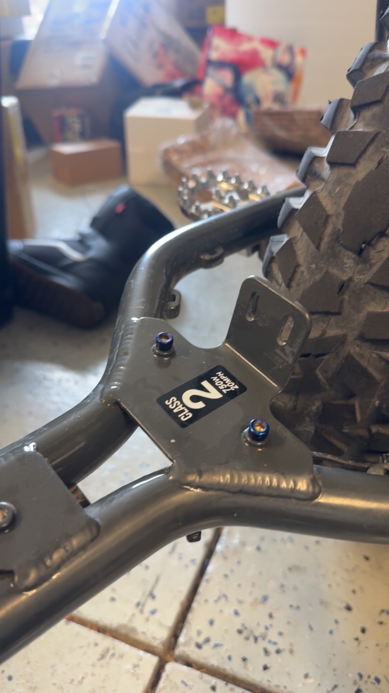 super 73 rear mudguard titanium (set of 2)