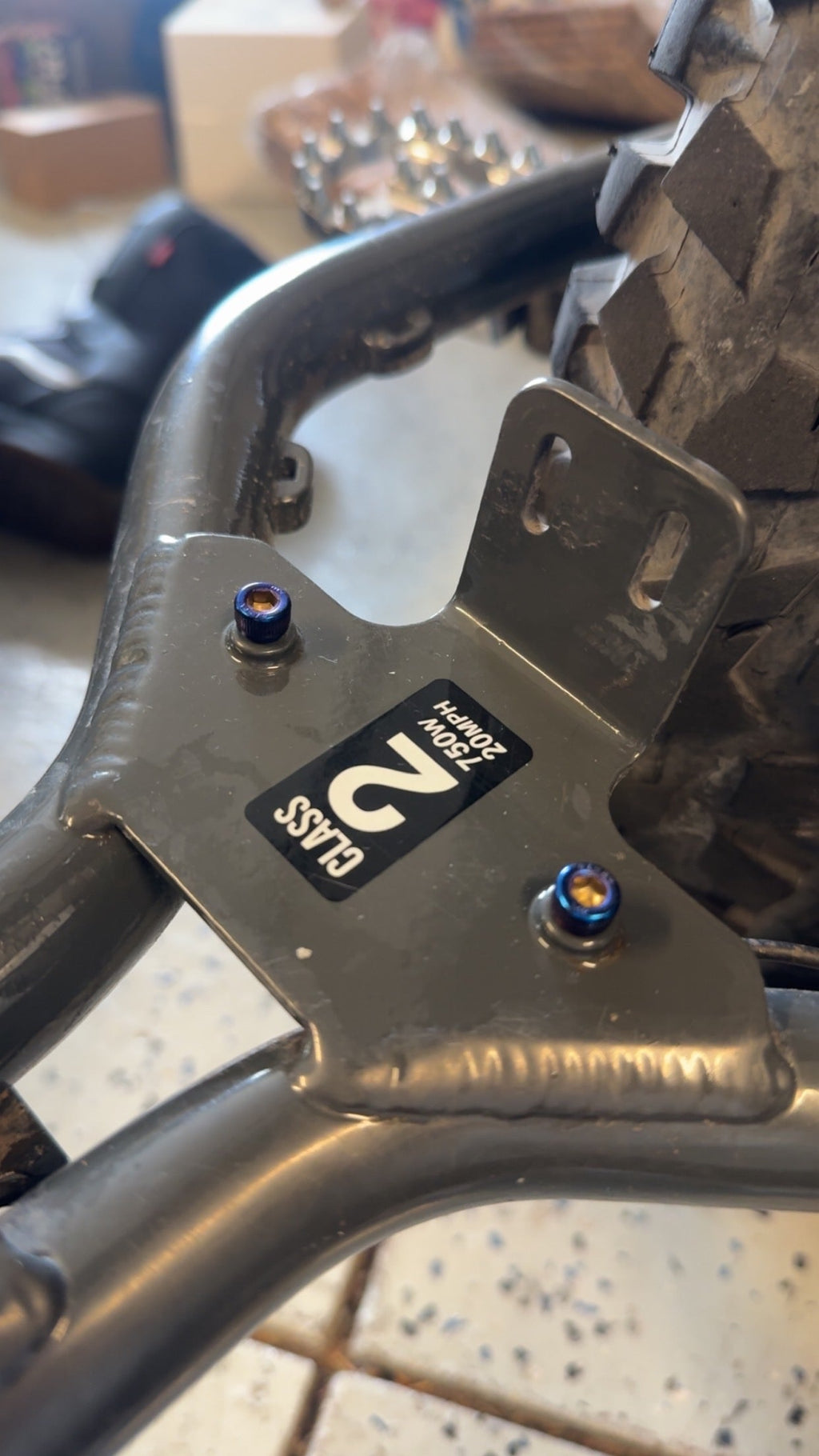 super 73 rear mudguard titanium (set of 2)