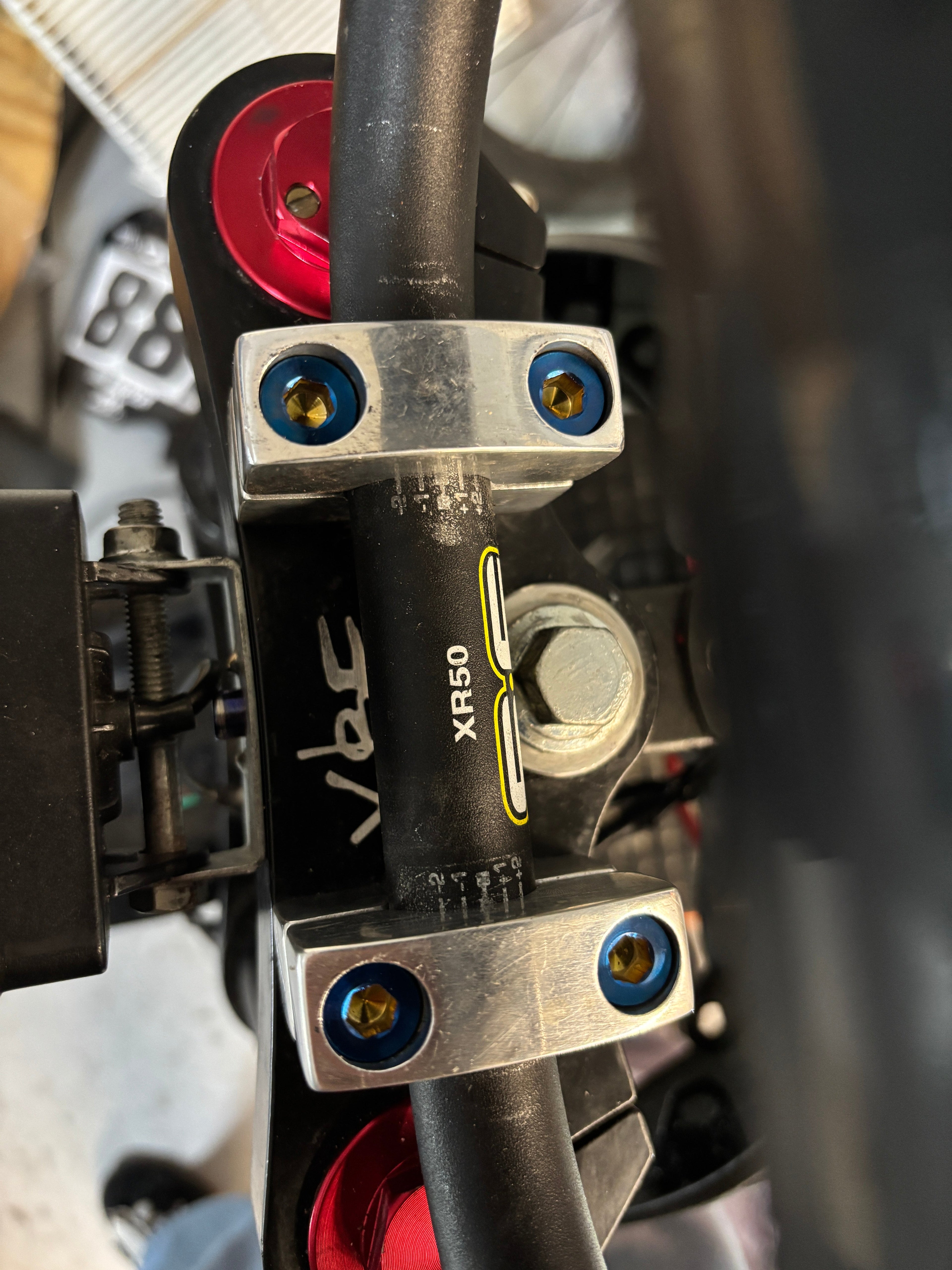 (ALL BRANDS) Triple Clamp Bar Mount Titanium Bolts!