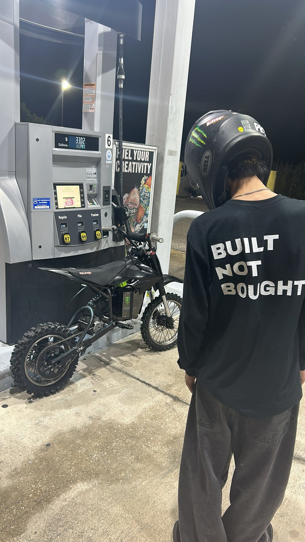 "BUILT NOT BOUGHT"  long sleeve